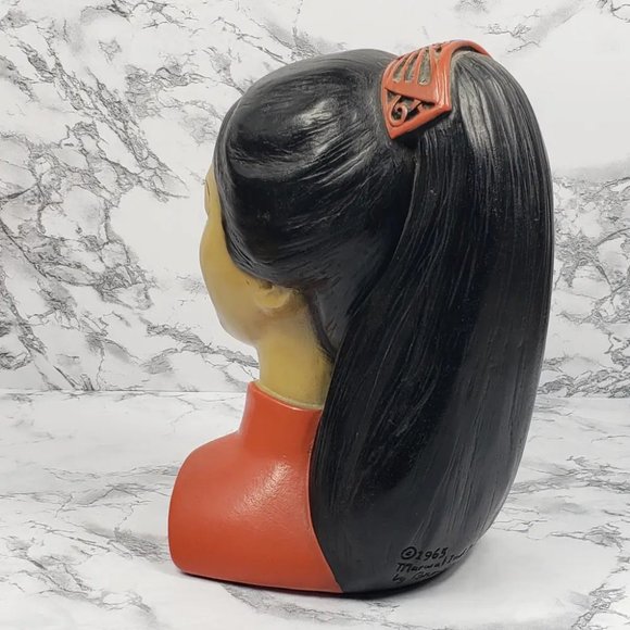 Hand Painted Asian Woman Statue Brower Vintage - Picture 7 of 12